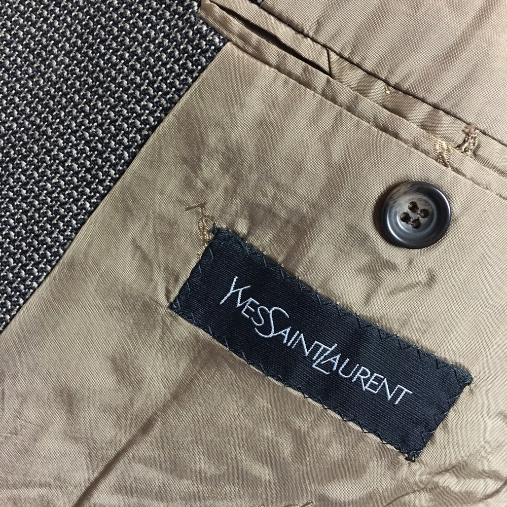 Yves Saint Laurent Brown Pattern 2 Btn Mens Blazer